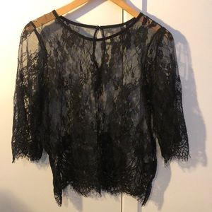 Sheer lace top